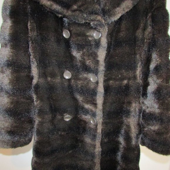 VINTAGE Faux Fur Long Winter Coat - Picture 5 of 16